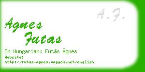 agnes futas business card
